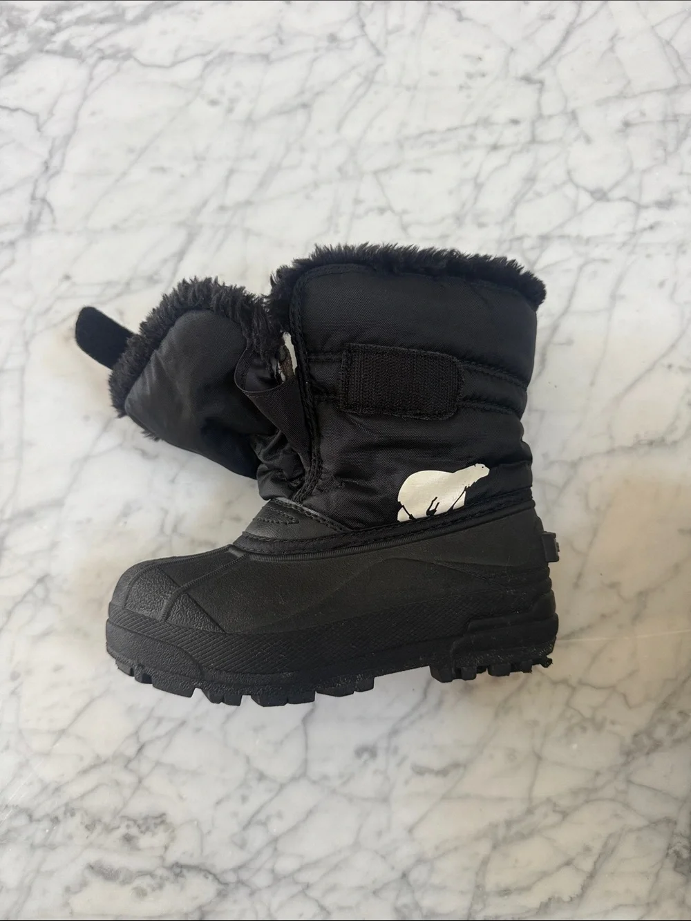 Sorel Black Childrens Snow Commander Toddler Little Kid Snow Boots Sz 12